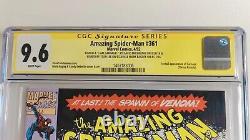 3x Signé Stan Lee Amazing Spider-Man 361 CGC 9.6 SS 1er Bagley Michelinie NM+