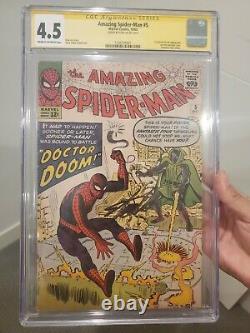 # 5 Spiderman Étonnant Cgc 4.5 Grades Stan Lee. 1er Doom Crossover