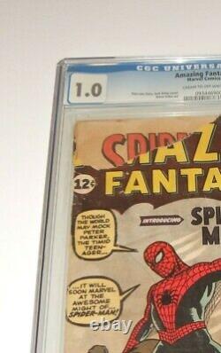 Amazing Fantasy#15 Cgc 1.0 Première Apparition De Spider-man, 8/1962, Stan Lee