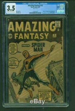 Amazing Fantasy # 15 Cgc 3.5 1er App. Spider-man Stan Lee Jack Kirby