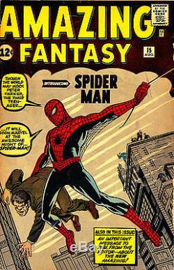 Amazing Fantasy # 15 Cgc 6.0 Signé Par Stan Lee Very First Spider-man App 1962