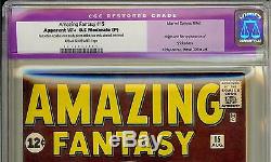 Amazing Fantasy # 15 Cgc 8.5 Vf + Stan Lee Restauré Clé Origine Rare Book