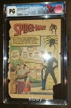 Amazing Fantasy 15 Cgc Pg Page 1 Seulement 1962 Stan Lee 1ère Apparance De L'homme-spider