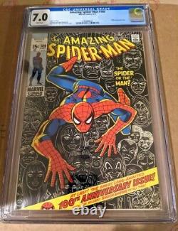 Amazing Spider-man #100 Cgc 7.0 (pages Blanches) Stan Lee Story 1971 Marvel