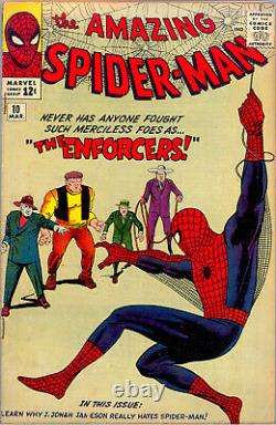 Amazing Spider-man 10 Cgc 2.5 Stan Lee Steve Ditko Jack Kirby 1er Enforcers 1964