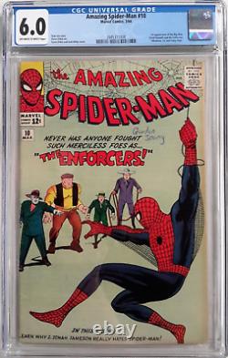 Amazing Spider-man #10 Cgc 6.01964 Marvel1st App Of Big Manstan Leeditko