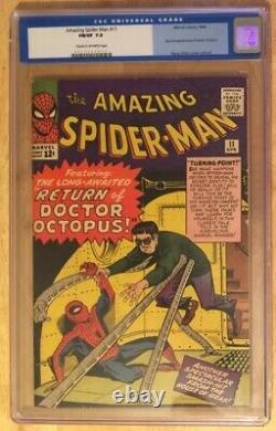 Amazing Spider-man 11 Cgc 7.0 2e Apparence De Docteur Octopus Marvel Stan Lee