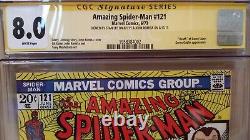 Amazing Spider-man #121 Cgc 8.0 2x Ss Stan Lee John Romita Gwen Stacy 61 122