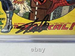 Amazing Spider-man #129 Cgc 6.5 1ère Application. Punisher &jackal Signé Par Stan Lee 1974