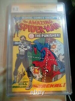 Amazing Spider-man #129 Cgc Ss 9.2 Nm- 1ère Application De Punisher Signée Stan Lee