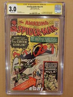 Amazing Spider-man #14 1ère Apparition De Green Goblin Cgc 3.0 Ss Stan Lee