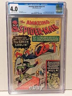 Amazing Spider-man #14 Cgc 4.0 Première Apparition Goblin Vert