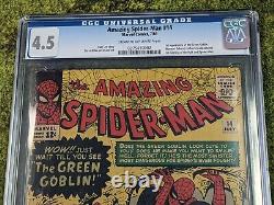 Amazing Spider-man #14 Cgc 4.5 1ère Apparition Du Goblin Vert