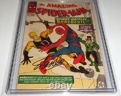 Amazing Spider-man #16 Cgc Ss Signature Autographe Stan Lee 2ème Application Goblin Vert