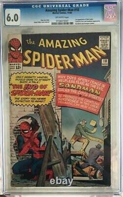 Amazing Spider-man #18 (1964) Cgc 6.0 - 1ère Apparition Ned Leeds Ff & Avengers