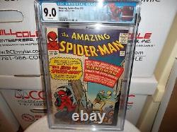 Amazing Spider-man #18 Cgc 9.0 Pages Blanches 1ère Ned Leeds Sandman 1964