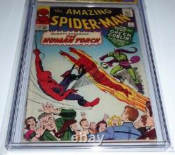 Amazing Spider-man #18 Cgc Ss Signature Autographe Stan Lee 1st Ned Leeds Sandman