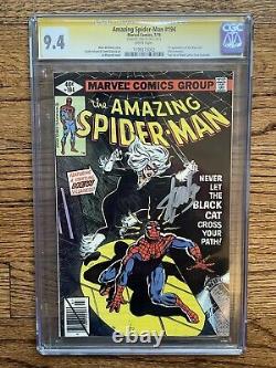 Amazing Spider-man #194 Cgc Nm 9,4 1979 Signé Stan Lee 1ère Apparence Chat Noir