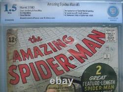 Amazing Spider-man #1 Cbcs 1.5 Wp (comme Cgc) Marvel 1963 1ère Application Chameleon