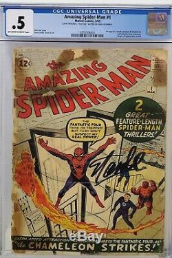 Amazing Spider-man # 1 Cgc. 5 Signé Stan Lee