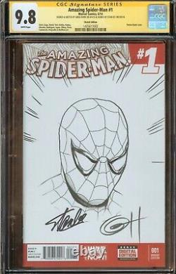 Amazing Spider-man #1 Cgc 9.8 Greg Horn Sketch, Signé Stan Lee