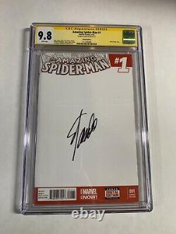 Amazing Spider-man 1 Cgc 9.8 Série De Signatures Signées Par La Variante Blanche Stan Lee 2014