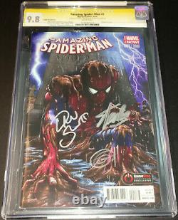Amazing Spider-man #1 Cgc 9.8 Ss 3x Par Stan Lee, Slott & Horn, Game Stop Variant