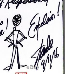 Amazing Spider-man # 1 Cgc Ss 9.8 Stan Lee Signature Date Sketch Citation Commentaire 1/1