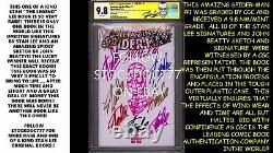 Amazing Spider-man #1 Cgc Ss 9.8 Stan Lee Signé 10x In Colored Sharpies 1/1
