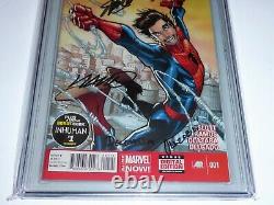 Amazing Spider-man #1 Cgc Ss Signature Autographe Stan Lee 9.8 Garfield Unmasked