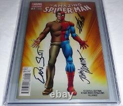 Amazing Spider-man #1 Cgc Ss Signature Autographe Stan Lee C. O. B. R. A. Variante Cvr