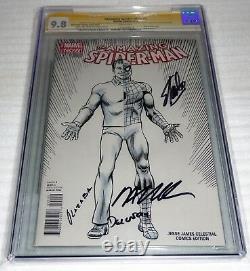 Amazing Spider-man #1 Cgc Ss Signature Autographe Stan Lee Jesse James Variant