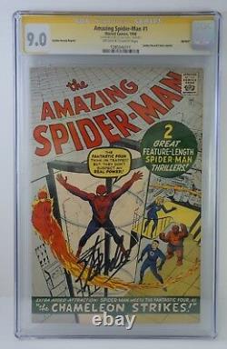 Amazing Spider-man #1 Golden Record Réimpression Cgc 9.0 Stan Lee Signé