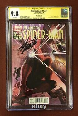 Amazing Spider-man #1 Ross Couleur 75 Ans Cgc 9.8 Signé Par Stan Lee Le 11/4/18
