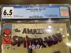 Amazing Spider-man 20 Cgc 6.5 Origin & 1er Scorpion Steve Ditko Stan Lee