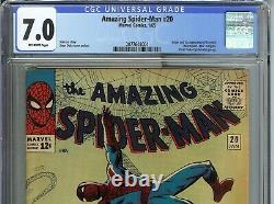 Amazing Spider-man #20 Cgc 7.0 Première Application Scorpion Marvel 1965 Homecoming Key