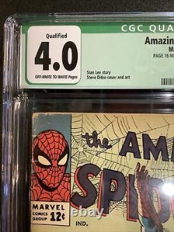 Amazing Spider-man #20 Comic Book Cgc Qualifié 4.0 1ère App Scorpion Stan Lee