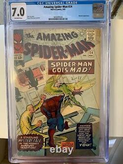 Amazing Spider-man #24 Cgc 7.0 (1965) Mysterio Stan Lee Steve Ditka Art