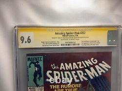 Amazing Spider-man #252 Cgc Ss 9.6 Signé Par Stan Lee & Tom Devalco & Ron Frenz