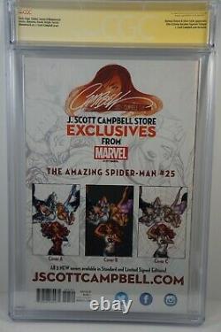 Amazing Spider-man #25 Variant Cgc 9.8 Signé Par Stan Lee Campbell B Couverture
