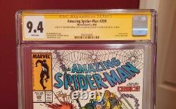 Amazing Spider-man #299 Cgc 9,4 Ss Signé 3x Stan Lee, Todd Mcfarlane, Venom