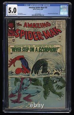 Amazing Spider-man #29 Cgc Vg/fn 5.0 2nd Apparence Scorpion! M. Stan Lee