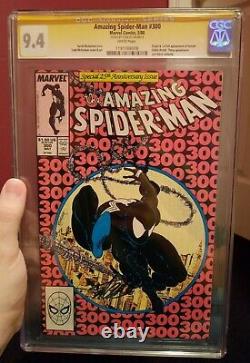Amazing Spider-man 300 Cgc 9.4 Ss Signé Stan Lee 1er Venom Todd Mcfarland Couverture