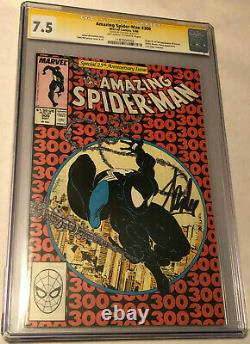 Amazing Spider-man #300 Cgc Classé 7.5 Ss Signé Par Stan Lee 1er Venom