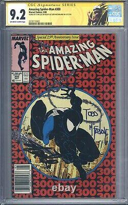 Amazing Spider-man #300 Vol 1 Cgc 9.2 Ss Signé Par Todd Mcfarlane Et Stan Lee