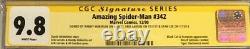 Amazing Spider-man #342 Cgc 9.8 Ss 3x Signé Stan Lee, Emberlin, & Larsen Wp Cat