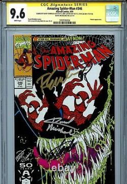 Amazing Spider-man 346 Cgc 9.6 Ss X4 Stan Lee Bagley Emberlin Michelinie Venom