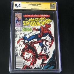 Amazing Spider-man #361 2x Signed Stan Lee + Bagley Cgc Ss 9.4 Marvel 1992