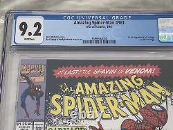 Amazing Spider-man #361 Cgc 9.2 1er Carnage Venom 2 Film Stan Lee Avengers