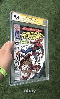 Amazing Spider-man #361 Cgc 9.4 1er Kiosque À Journaux Complet Carnage Signé 7x Stan Lee